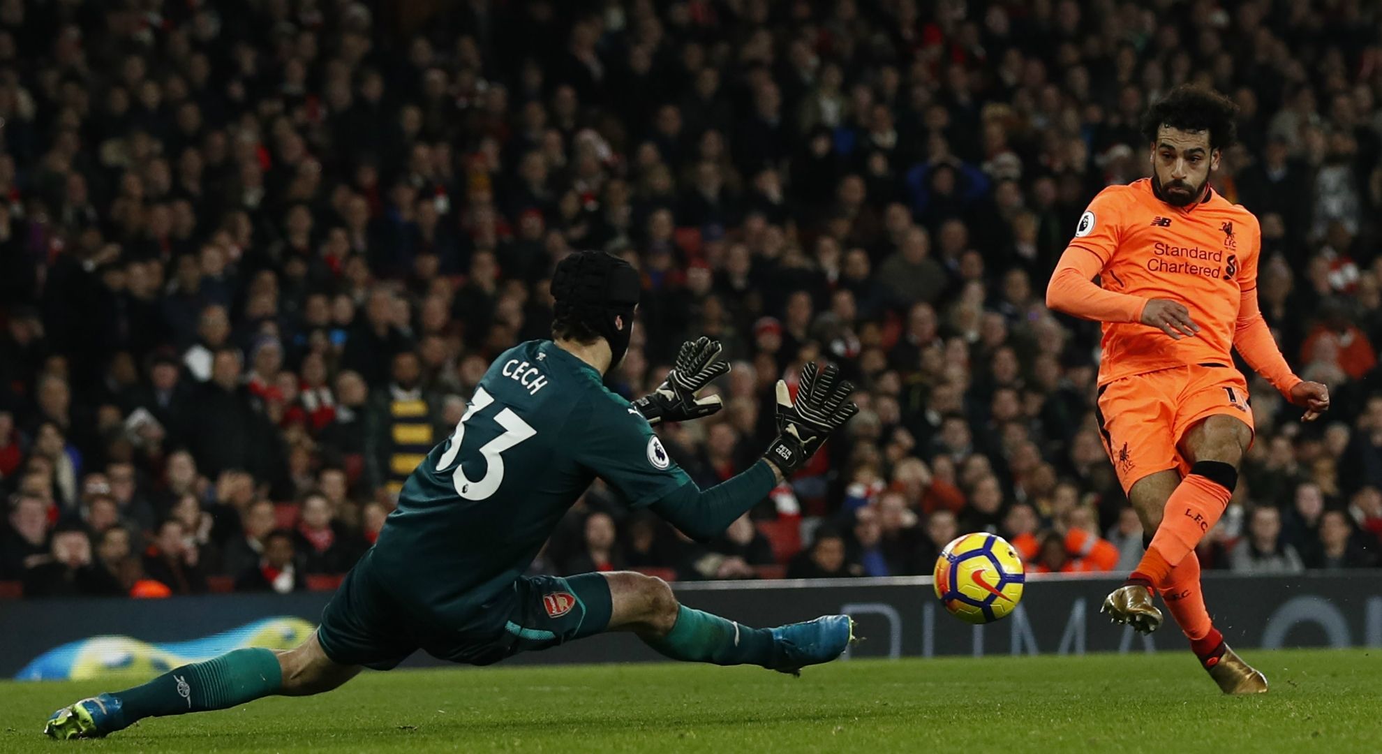 Mohamed Salah Petr Cech Arsenal Liverpool