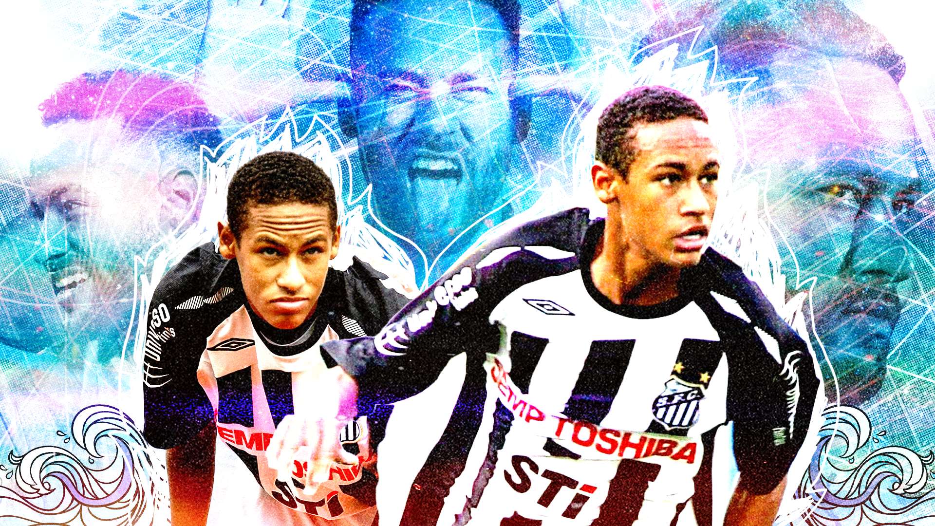 GFX Neymar estreia Santos 2009