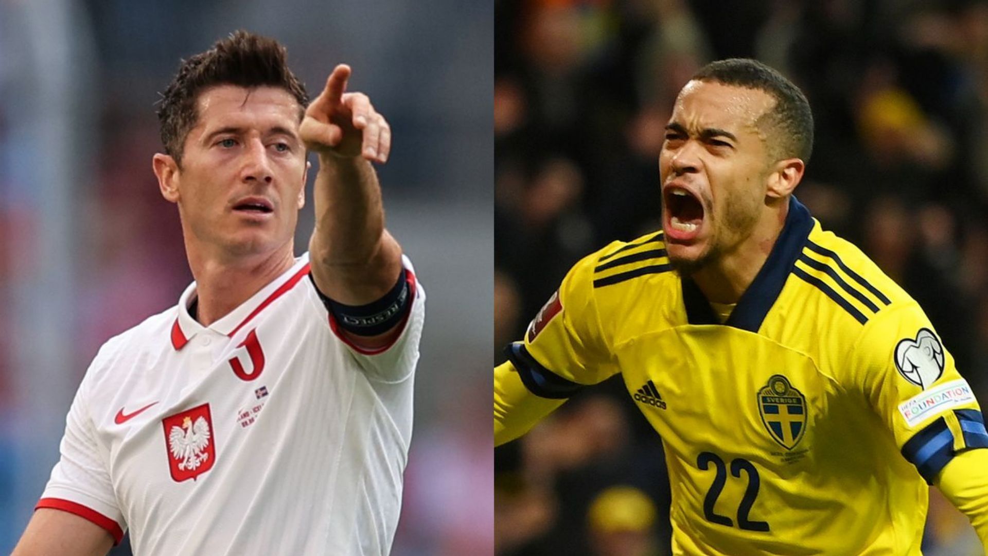 Robert Lewandowski Poland Robin Quaison Sweden
