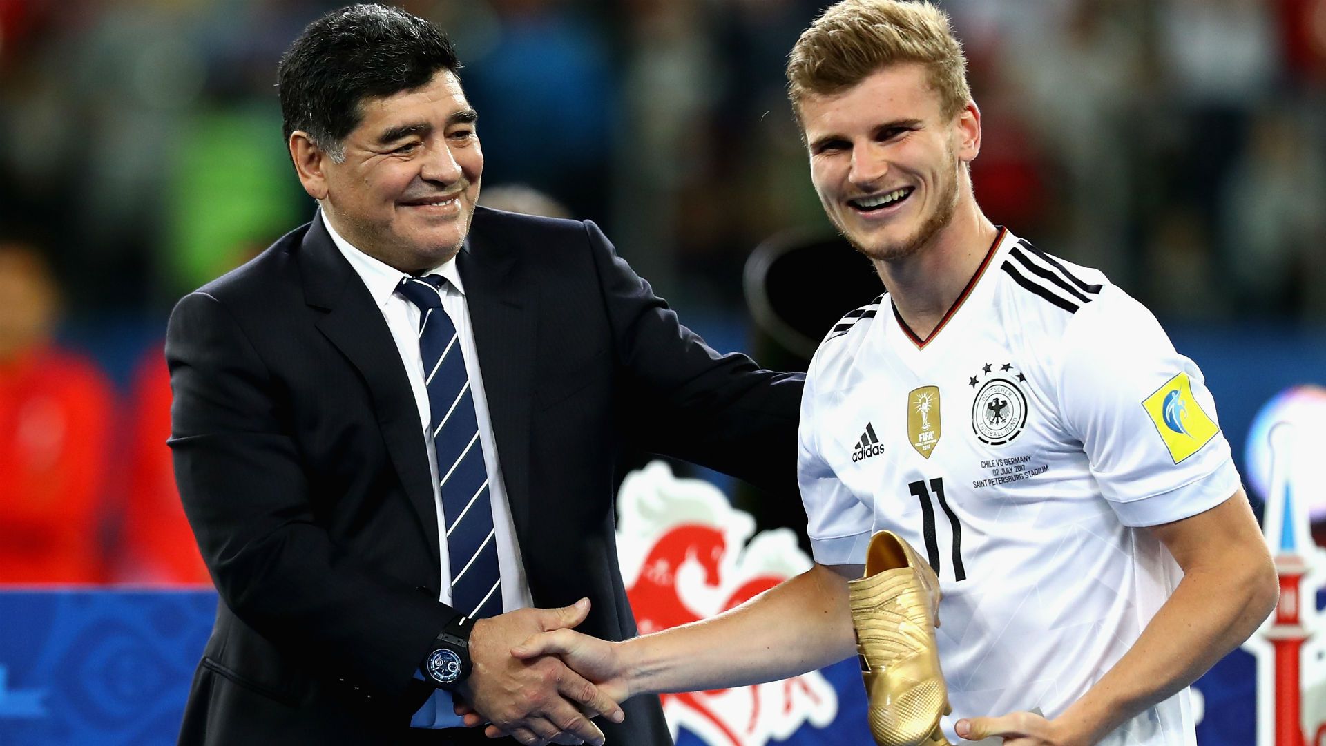 Timo Werner y Maradona Copa Confederaciones 02072017