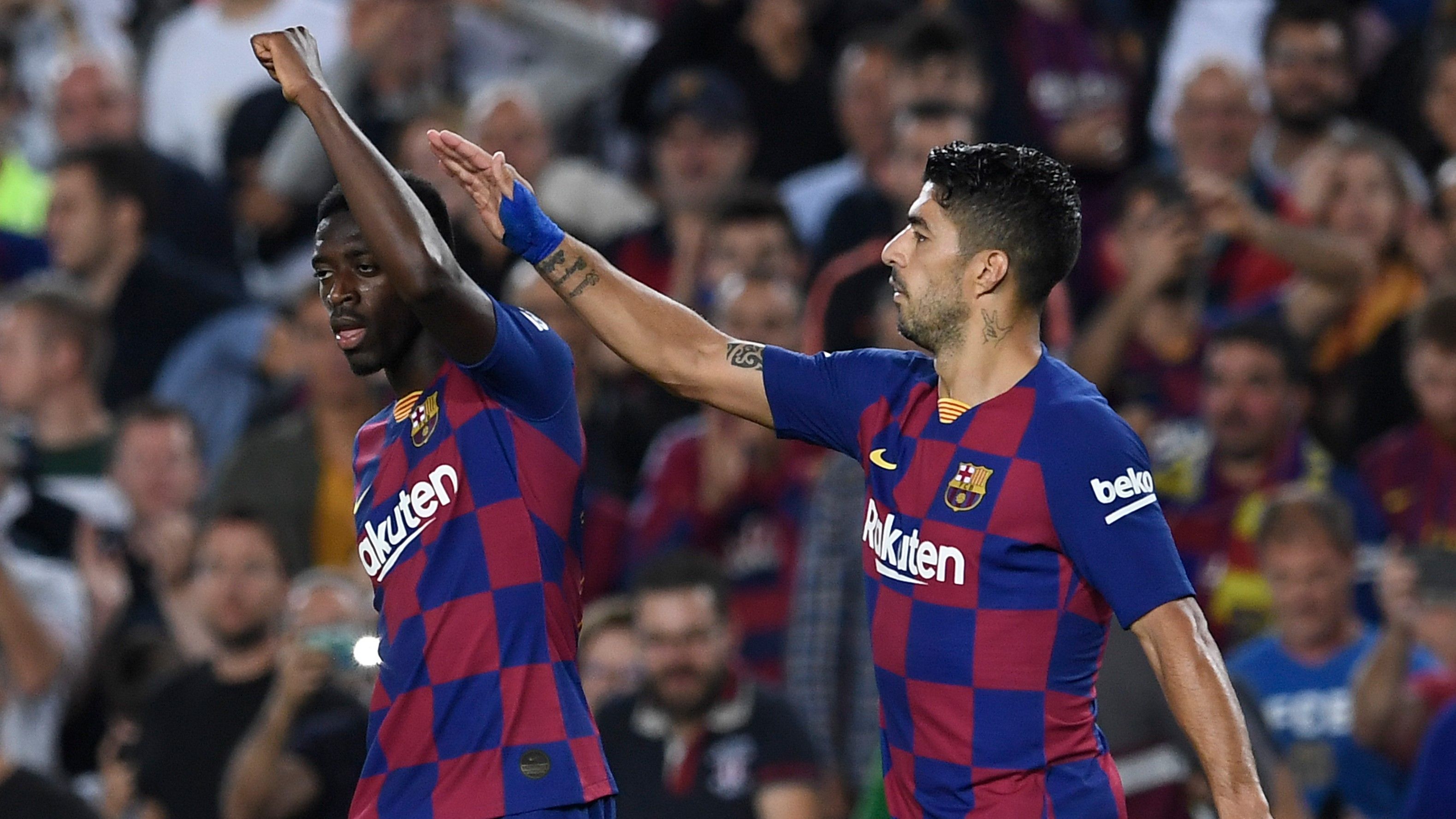 Ousmane Dembele Luis Suarez Barcelona Sevilla LaLiga 06102019