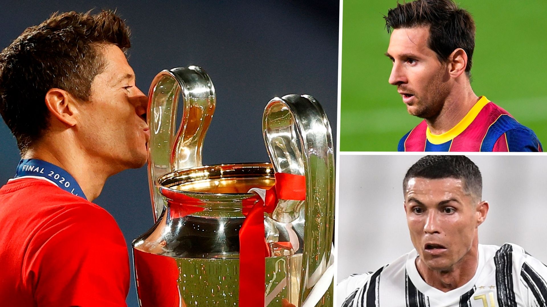 Robert Lewandowski Lionel Messi Cristiano Ronaldo