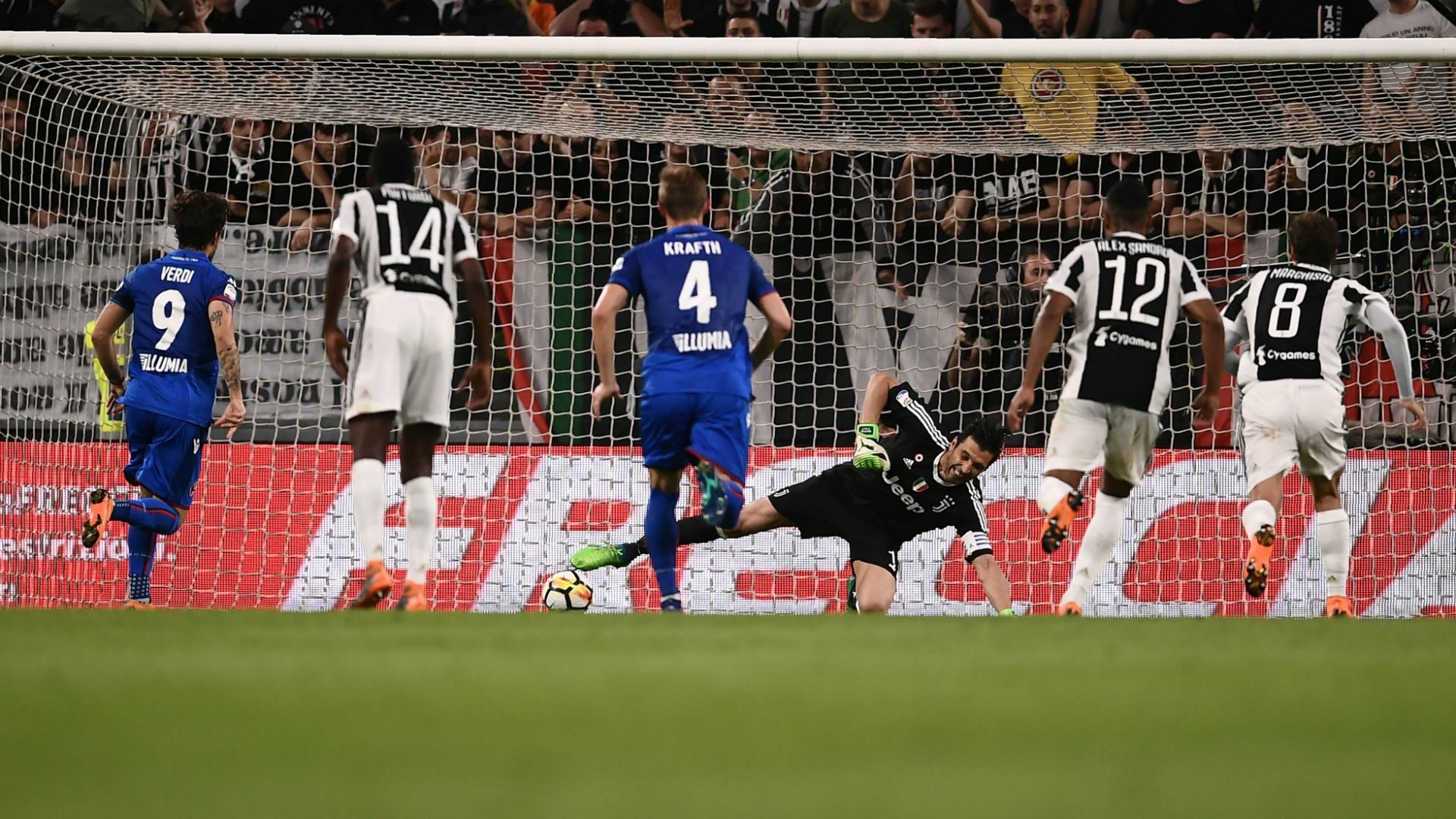 Simone Verdi Gianluigi Buffon Juventus Bologna Serie A