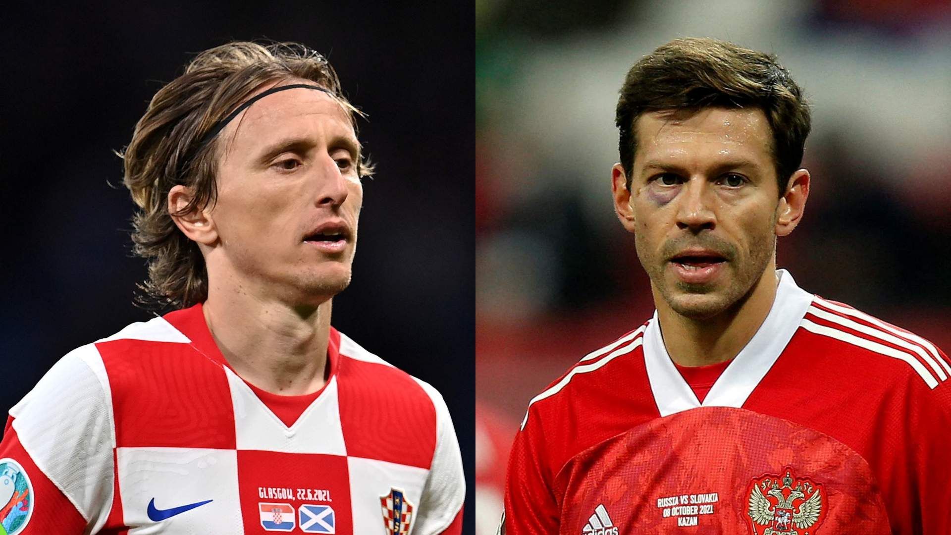 Luka Modric Croatia Fedor Smolov Russia