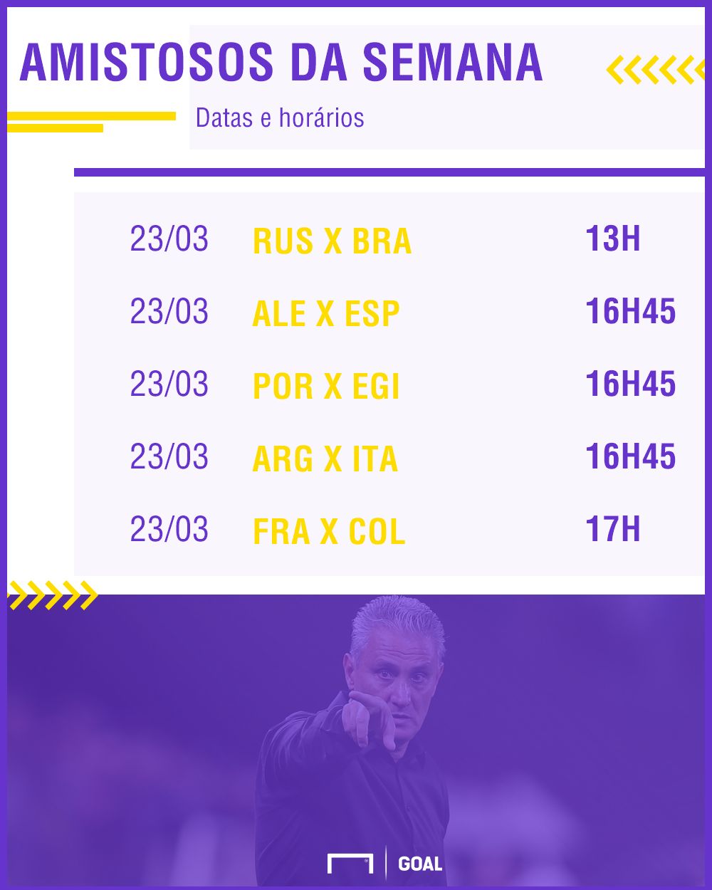 Amistosos semana | 19 03 18