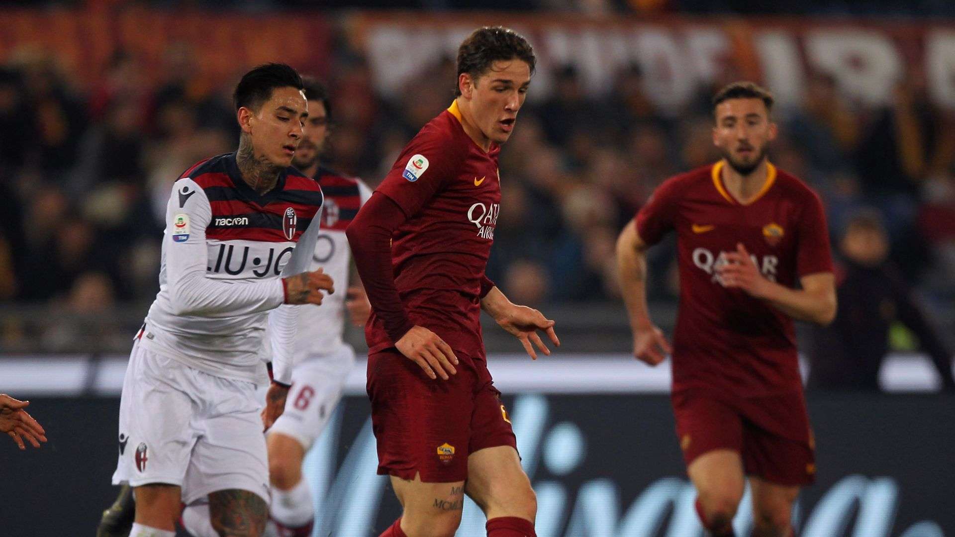 Nicolo Zaniolo Erick Pulgar Roma Bologna Serie A