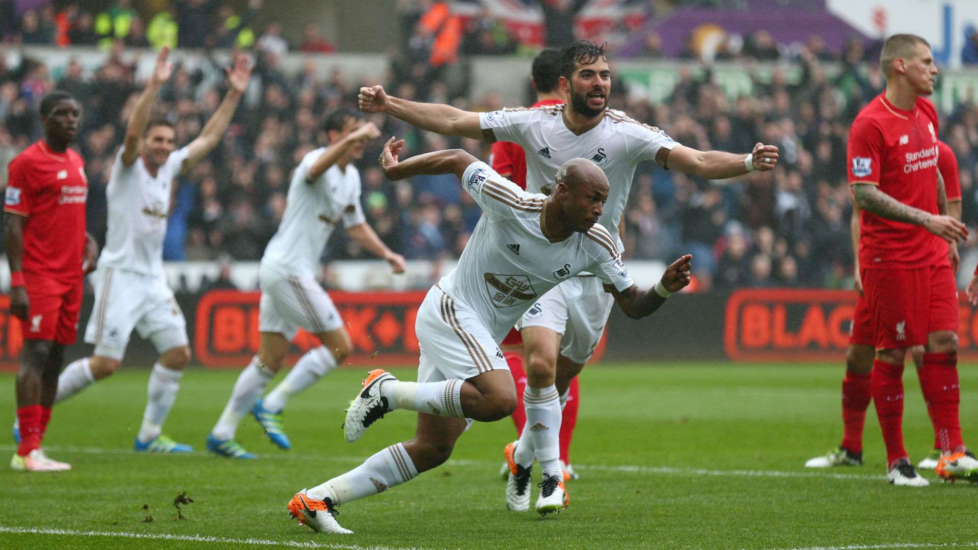 Andre Ayew Premier League Swansea v Liverpool 010516