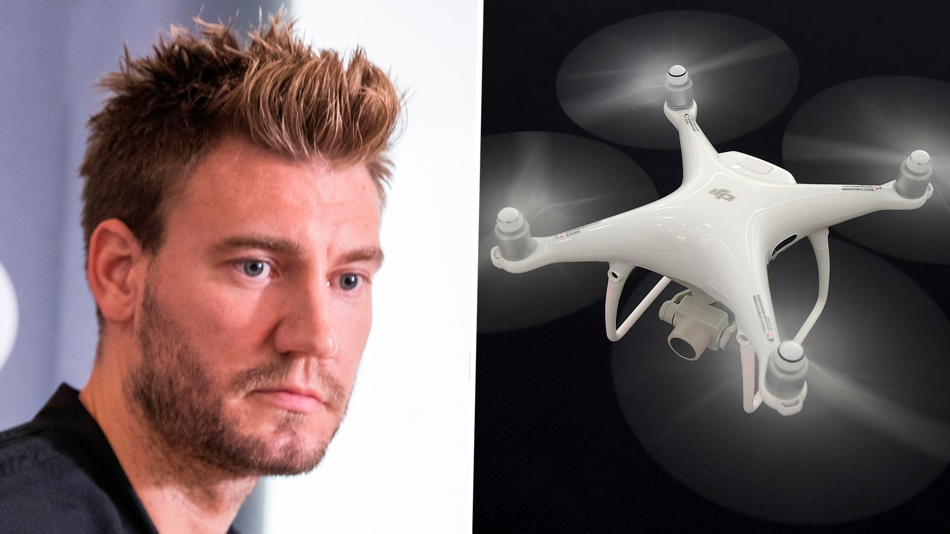 Nicklas Bendtner, drone composite