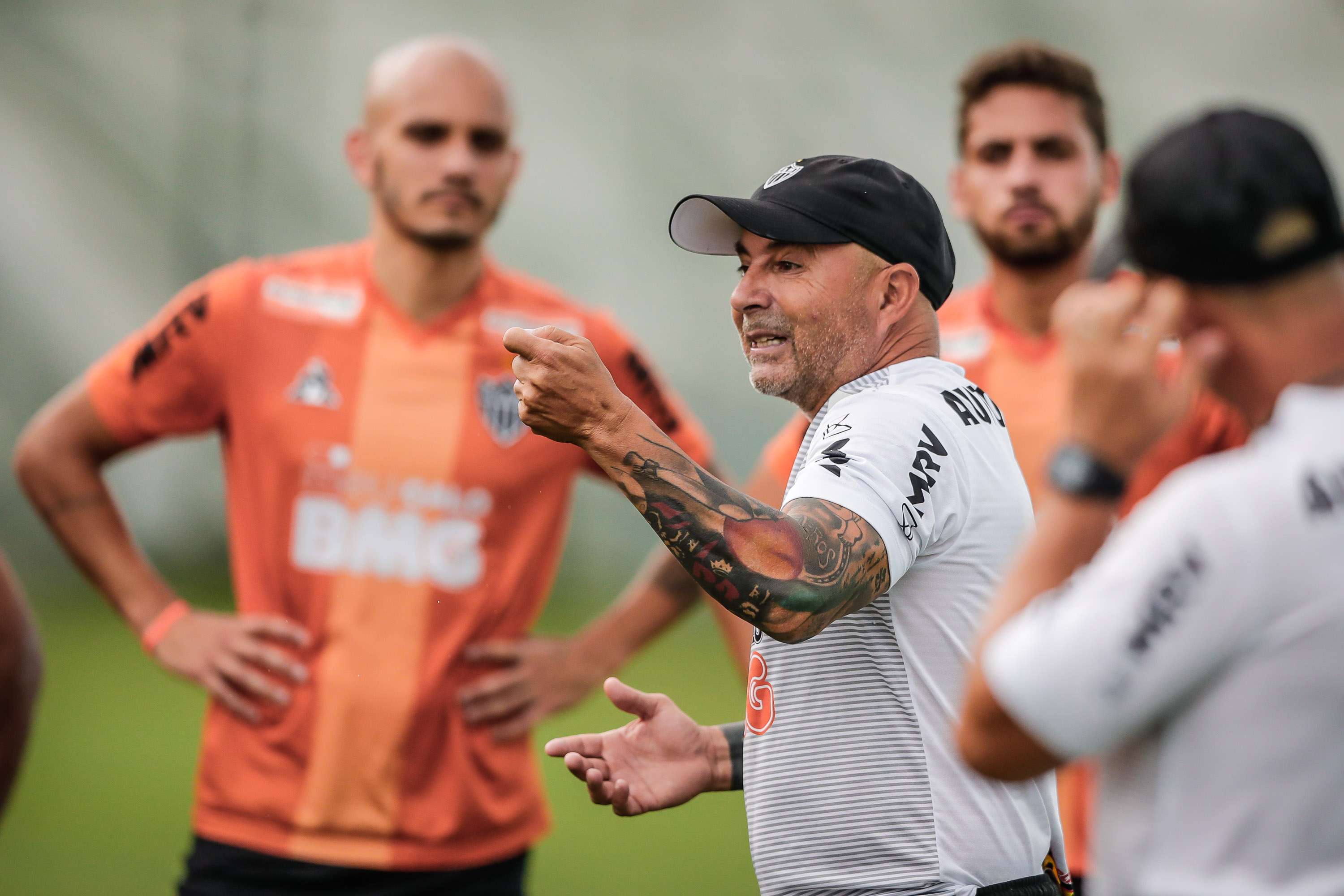Jorge Sampaoli comanda treino do Atlético-MG