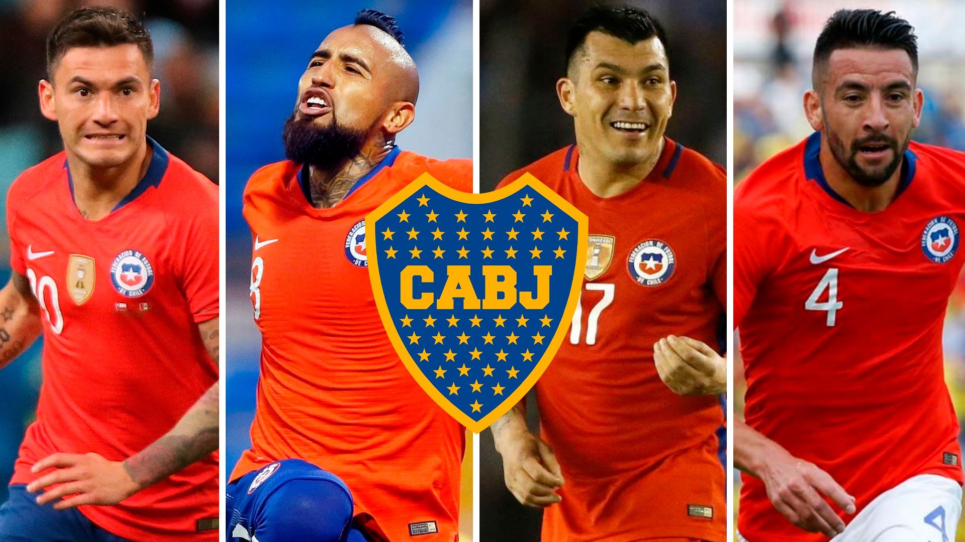 Aranguiz Vidal Medel Isla Chile Boca Juniors