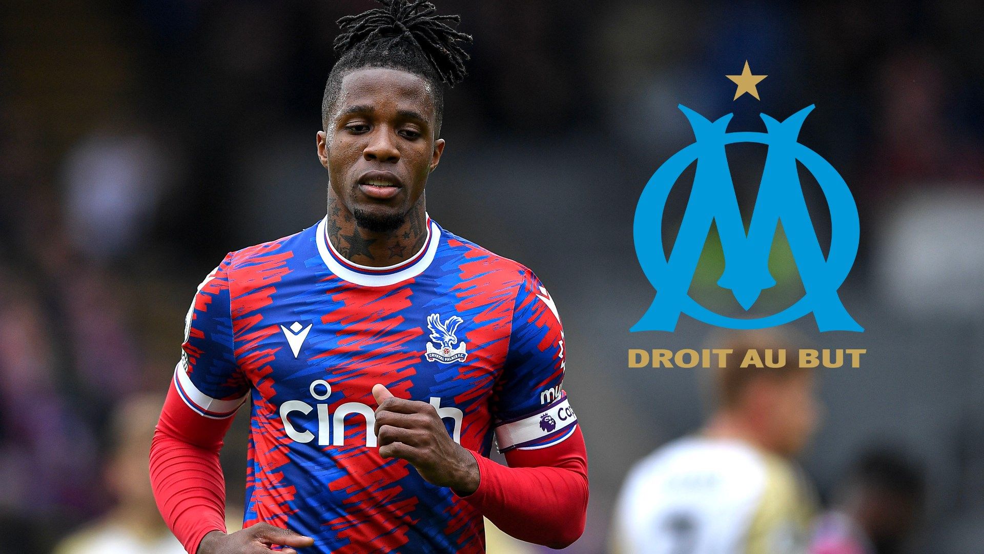 Wilfried Zaha Crystal Palace w/ Marseille logo