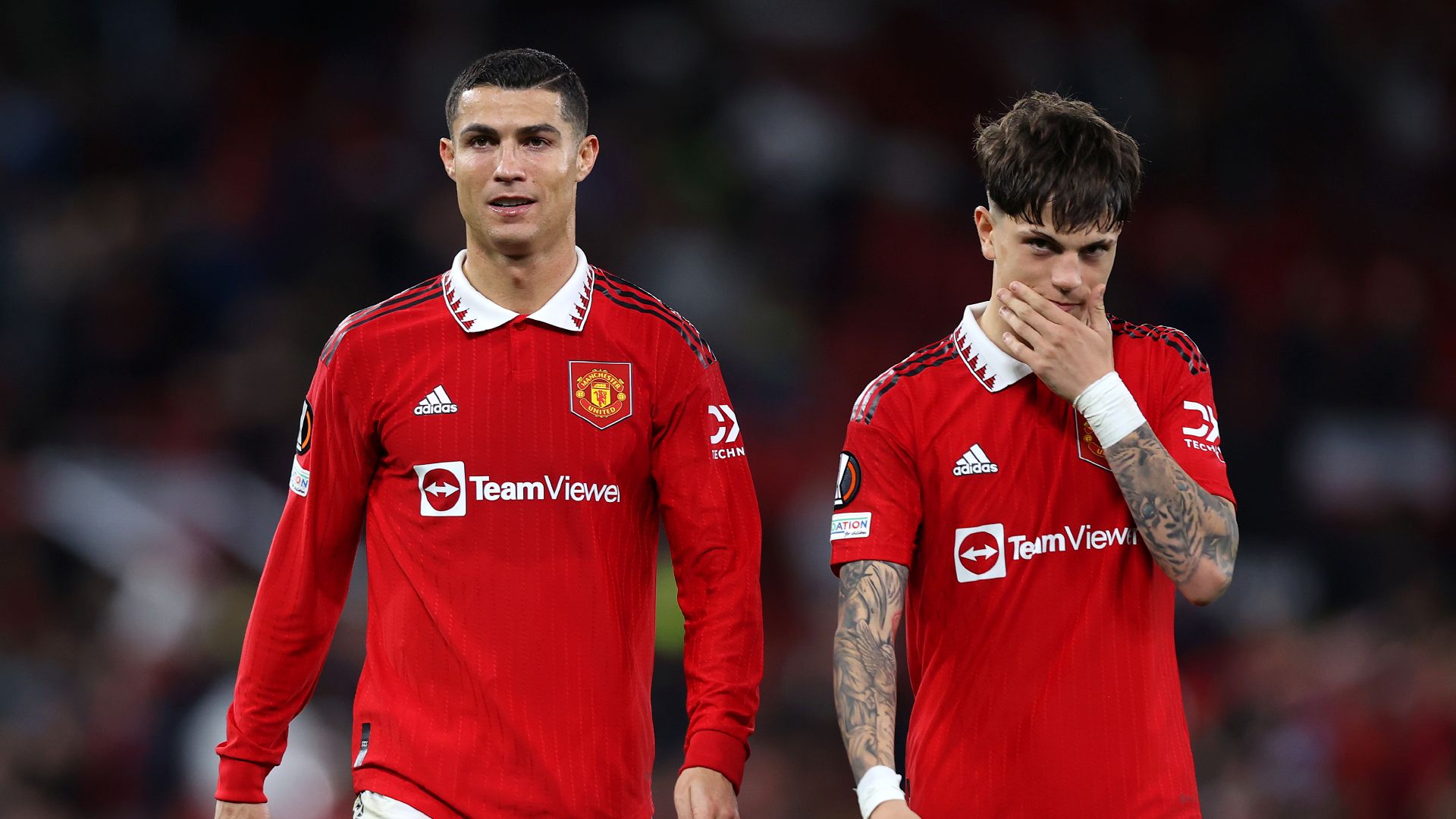 alejandro garnacho cristiano ronaldo manchester europa league 2022