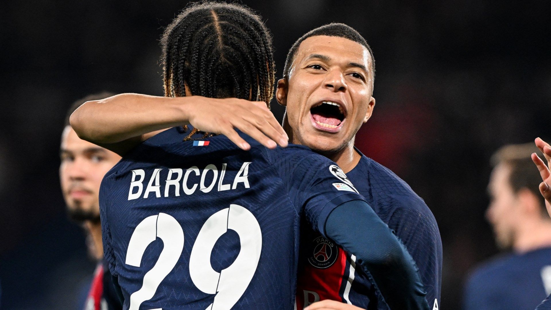 Kylian Mbappe Bradley Barcola PSG 2023-24
