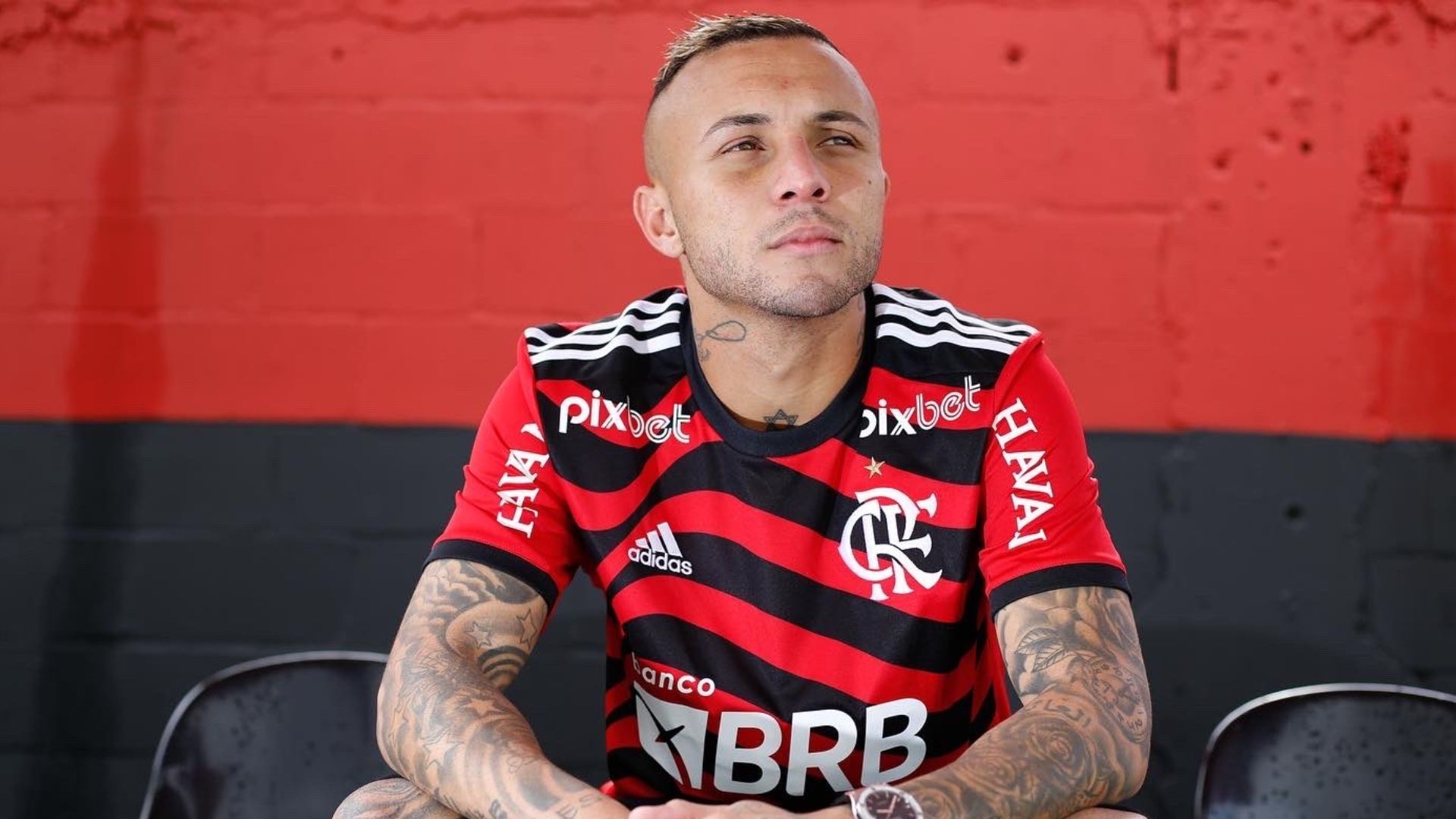 Everton Cebolinha Flamengo camisa 3 2022