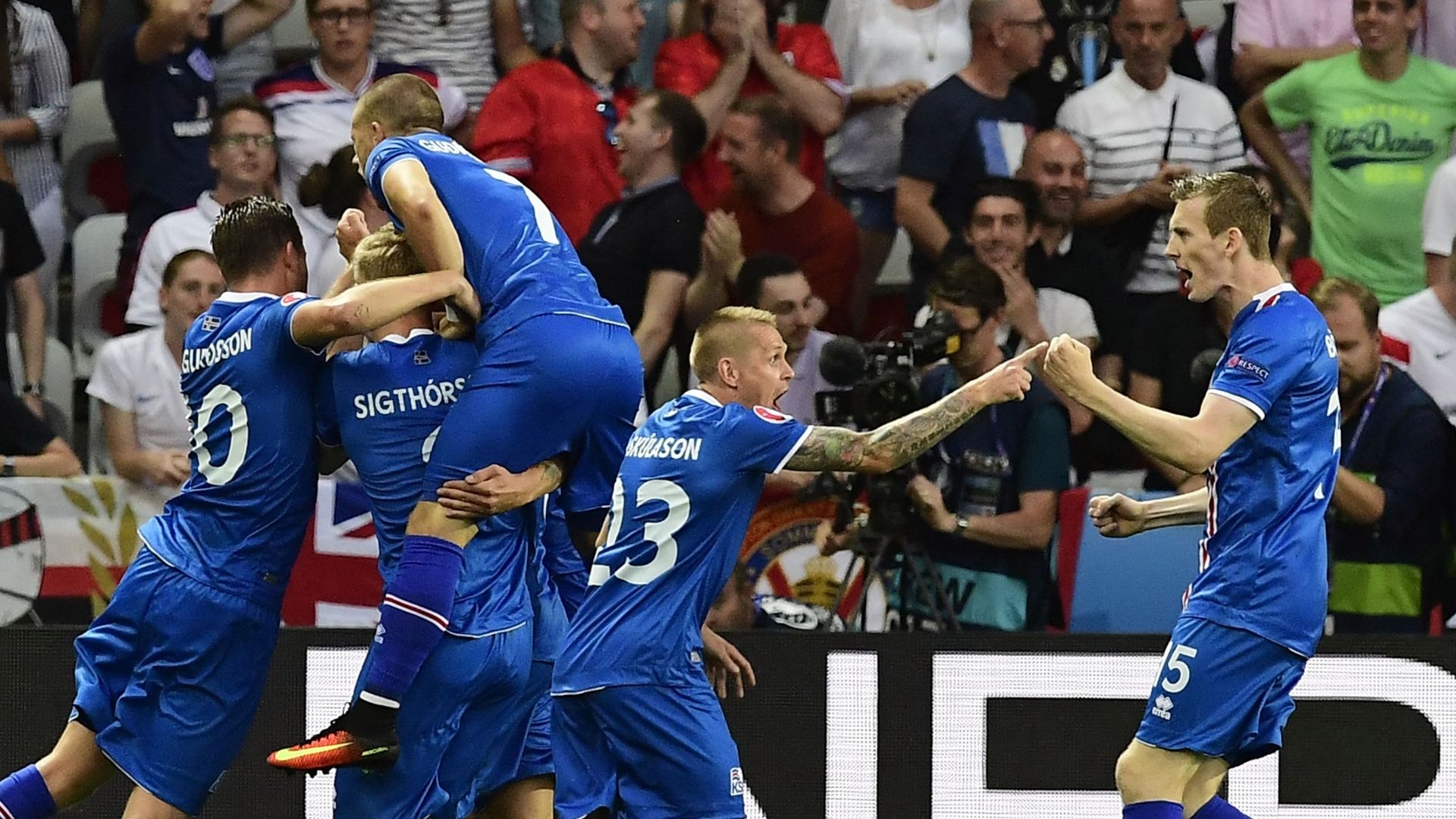 Iceland celebrating