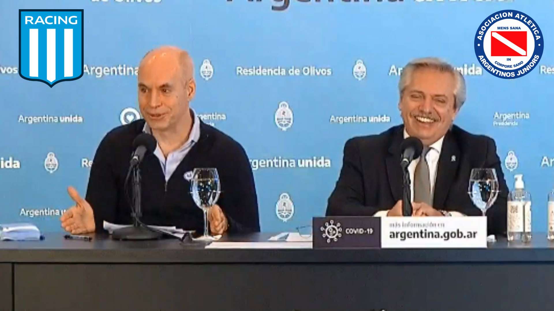 racing argentinos larreta alberto fernandez