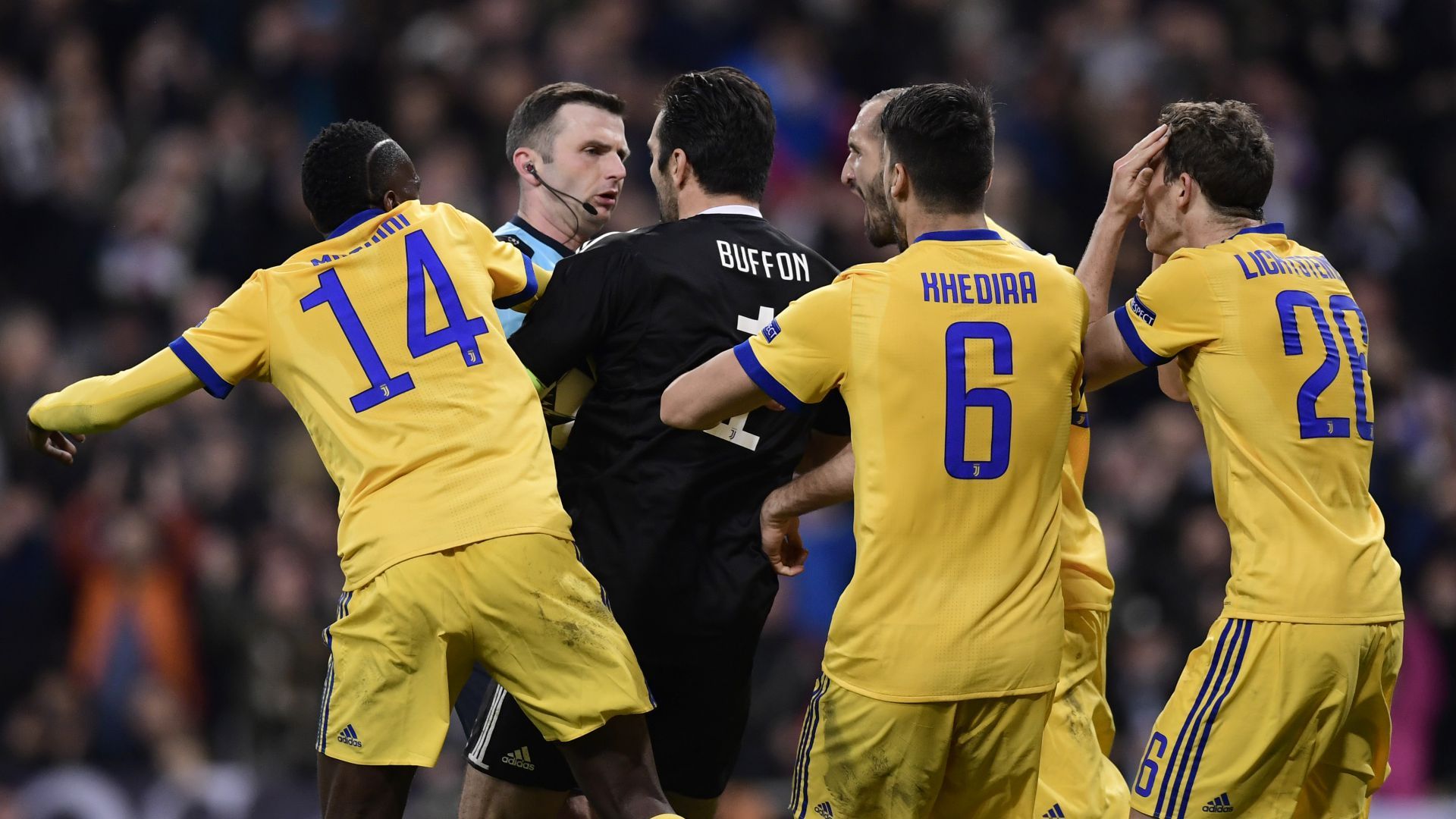 Gianluigi Buffon red card Real Madrid Juventus