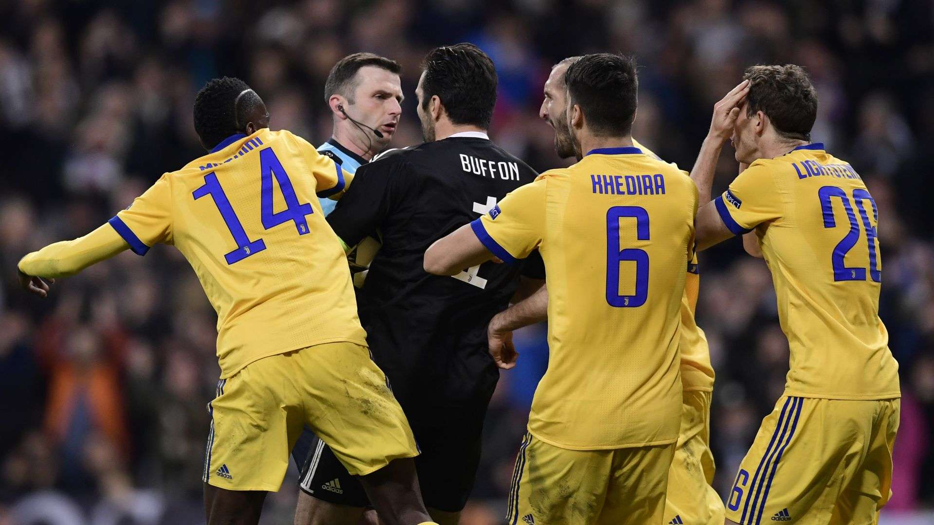 Gianluigi Buffon red card Real Madrid Juventus