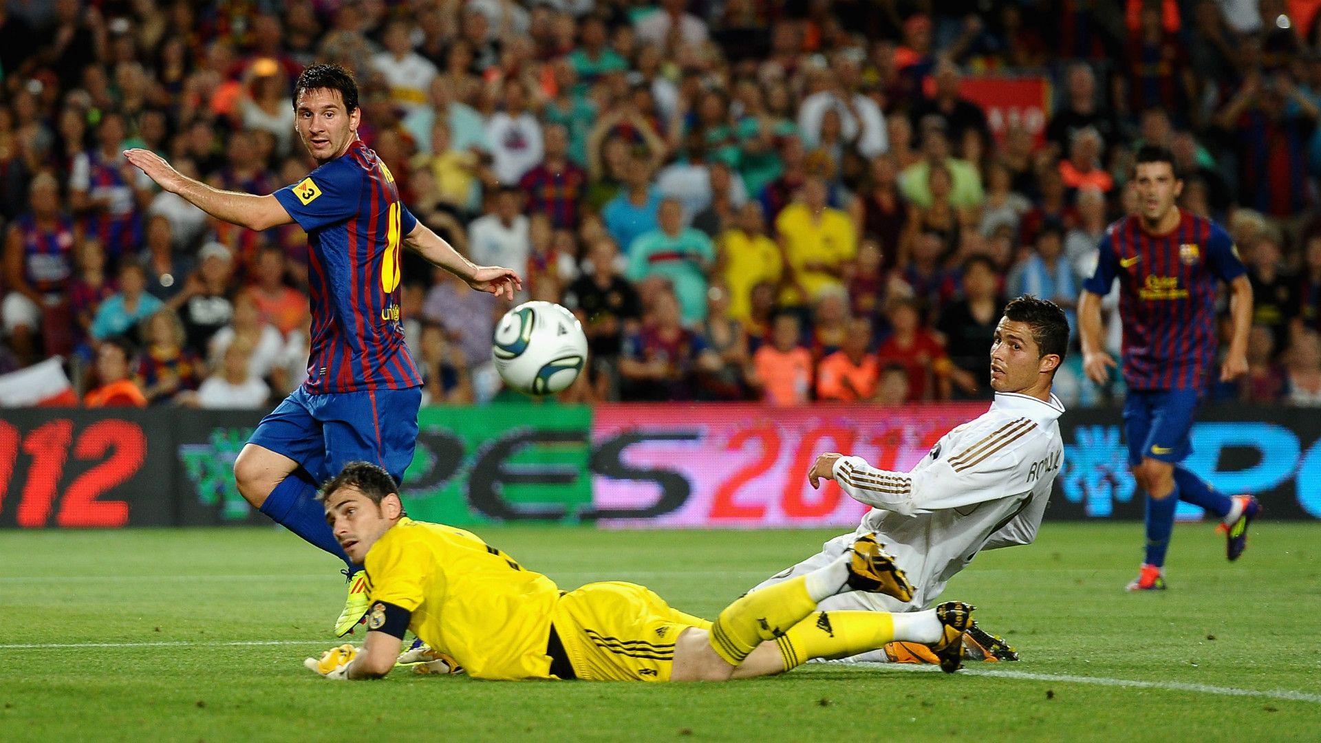 Lionel Messi Cristiano Ronaldo Iker Casillas Barcelona Real Madrid Camp Nou SupercopaEspaña 1708201