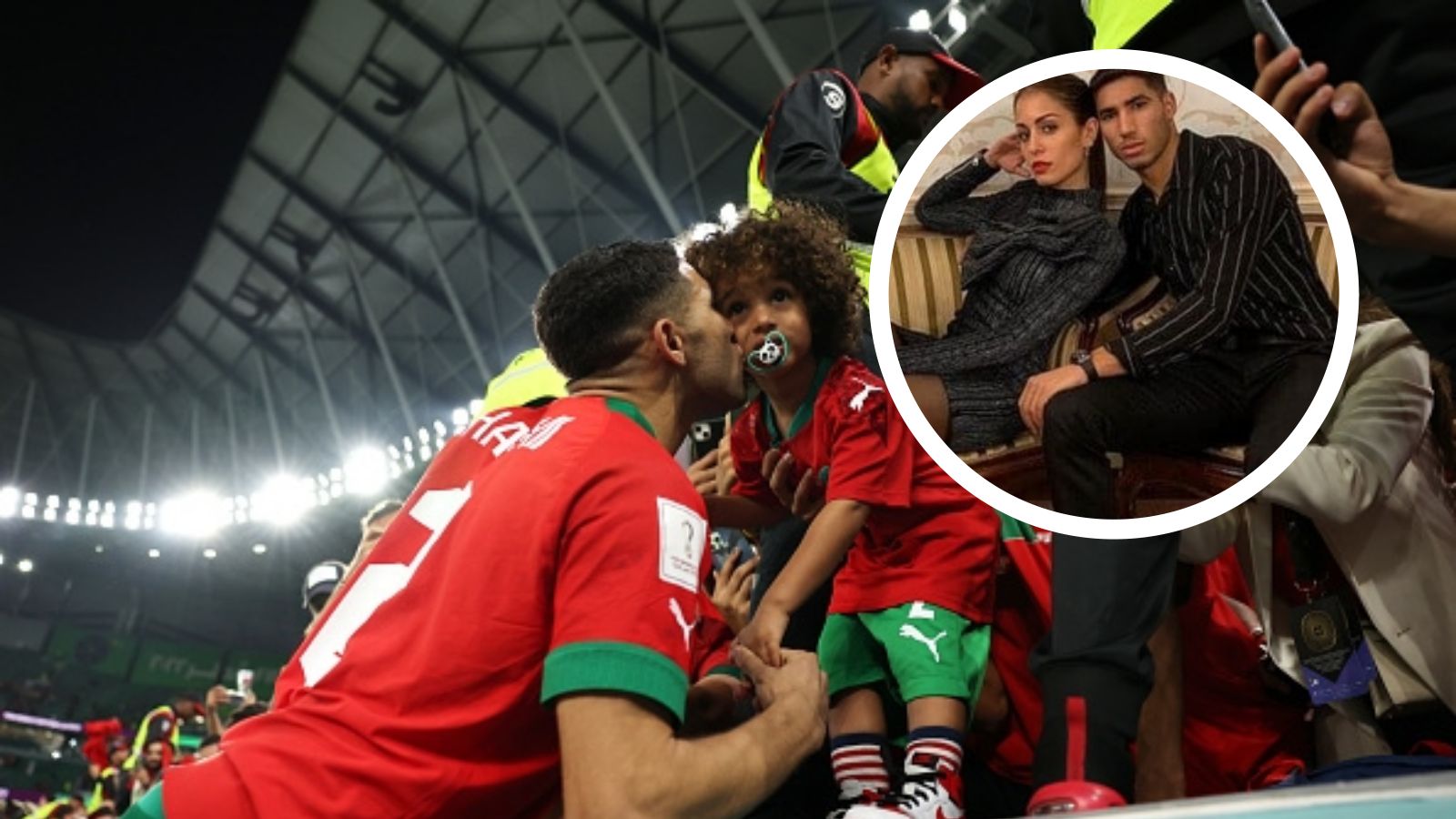  Achraf Hakimi - world cup 2022 - wife - son