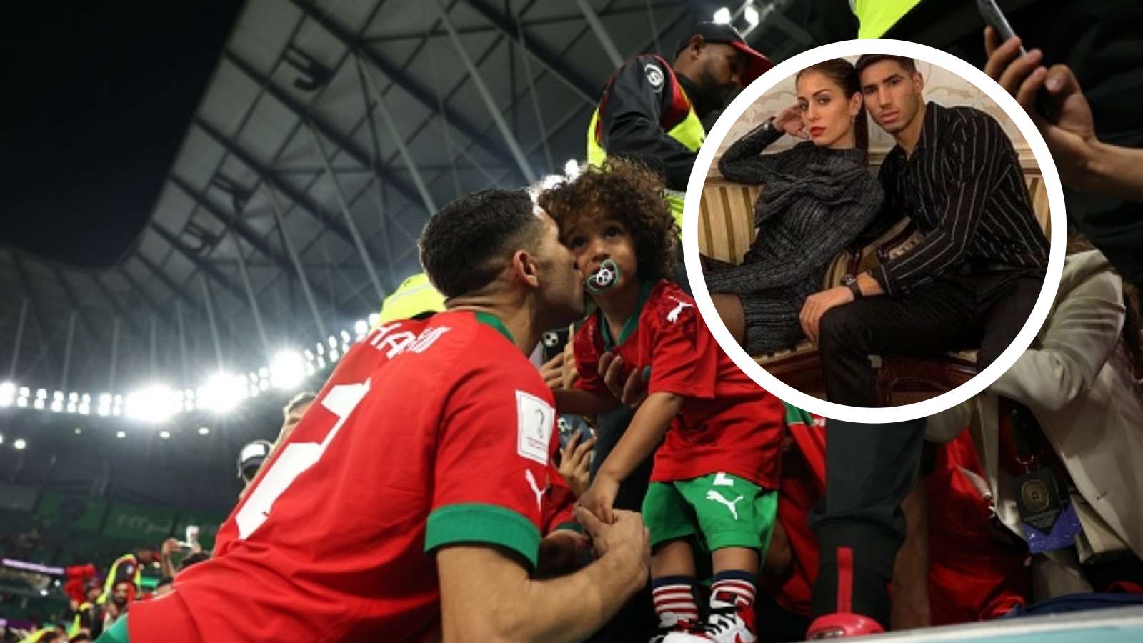 Achraf Hakimi - world cup 2022 - wife - son