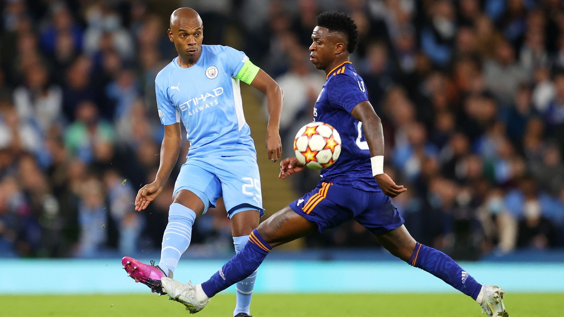 Fernandinho, Vini Jr, Man City vs Real Madrid, UCL 2021-22