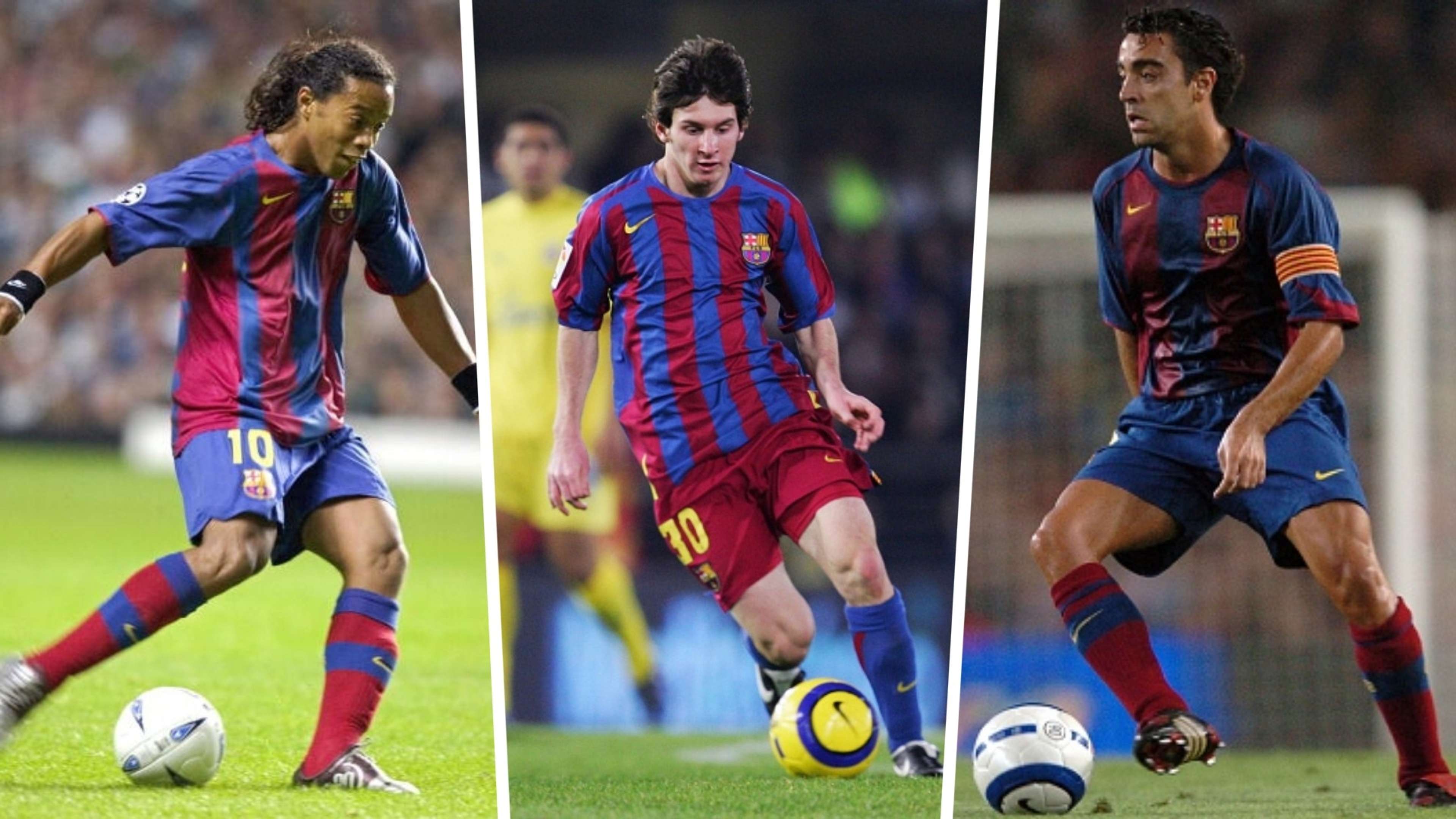 Ronaldinho, Lionel Messi, Xavi Hernandez