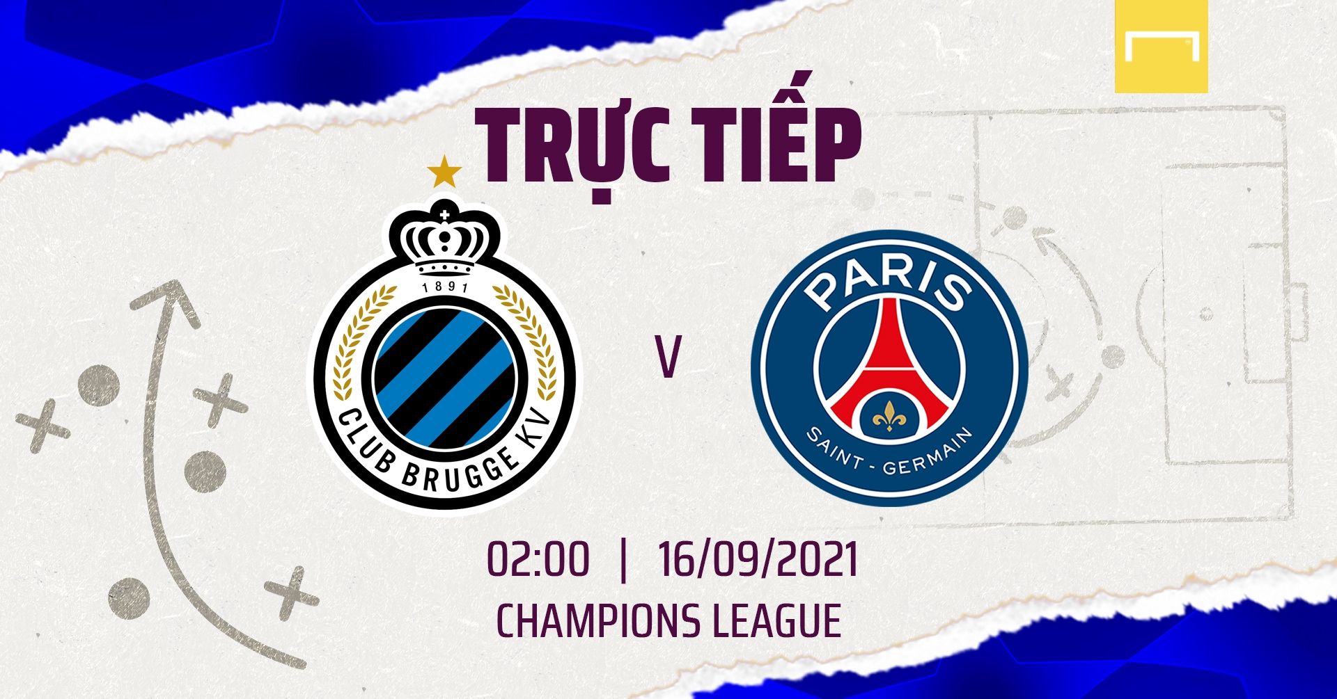 Live Club Brugge PSG 2021/22 UEFA Champions League GFX