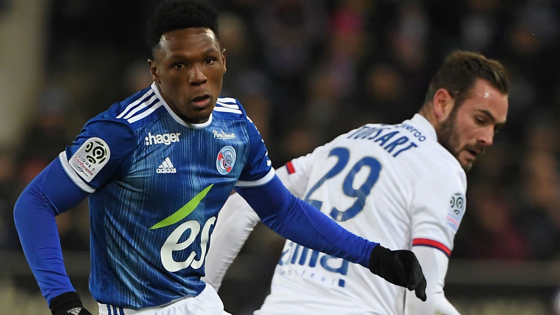 Lebo Mothiba Lucas Tousart Strasbourg Lyon Ligue 1 30112019