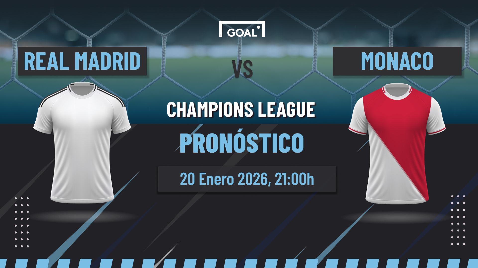 Real Madrid vs Mónaco Pronóstico y Apuestas Champions League | 20/01/26