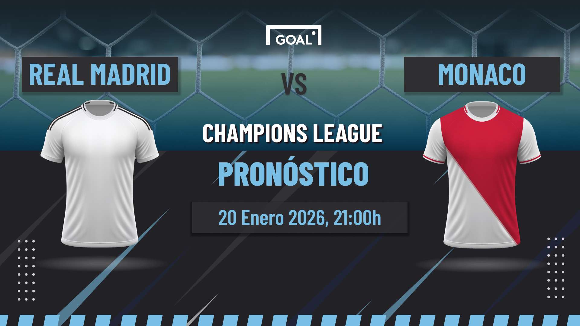 Real Madrid vs Mónaco Pronóstico y Apuestas Champions League | 20/01/26
