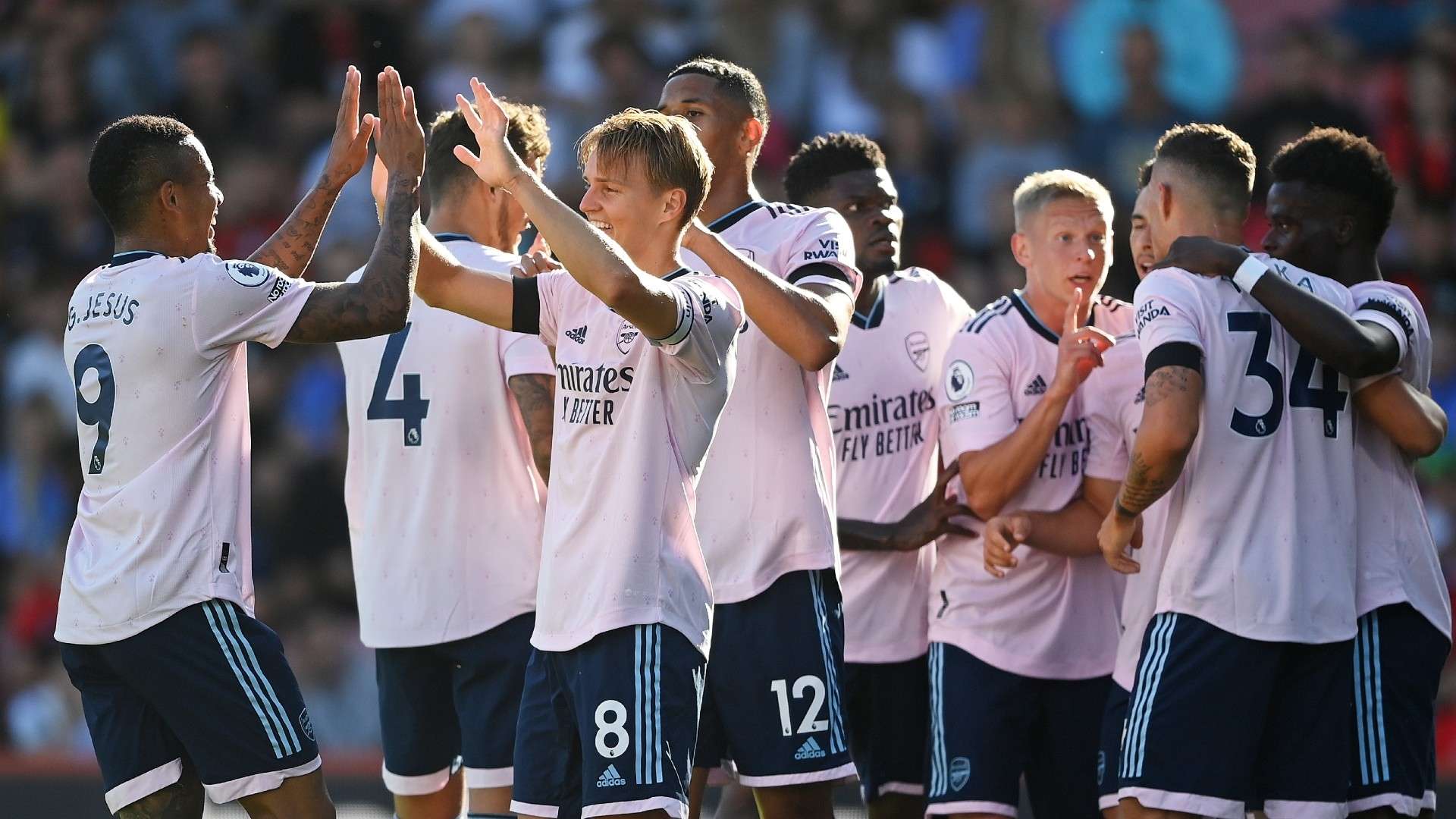 Arsenal Celebration Bournemouth 2022