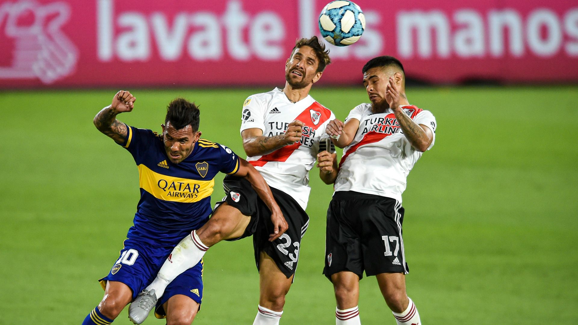 Tevez Ponzio Paulo Diaz Boca Juniors River Plate Copa Maradona Liga Profesional 02012020