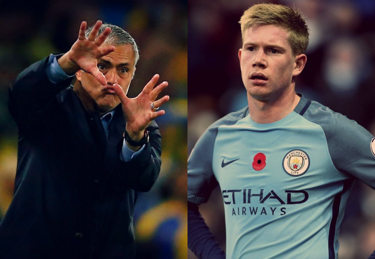 Collage De Bruyne Mourinho