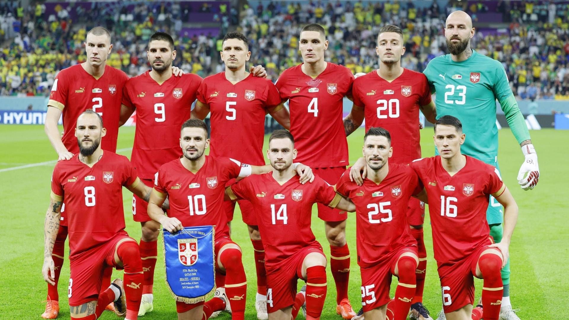 GER ONLY Serbien Mannschaftsfoto WM 2022