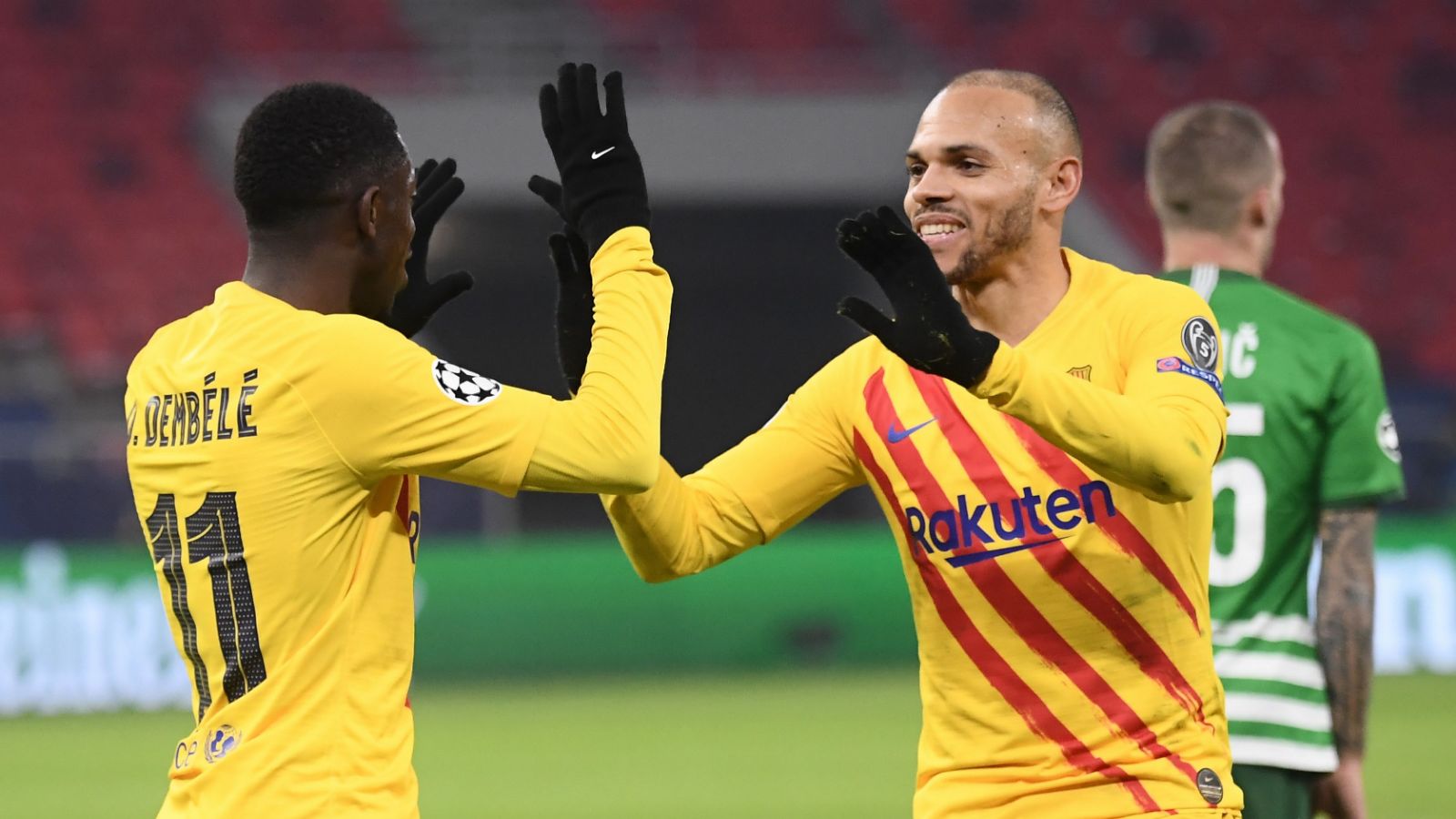 Braithwaite Dembele Ferencvaros Barcelona Champions League