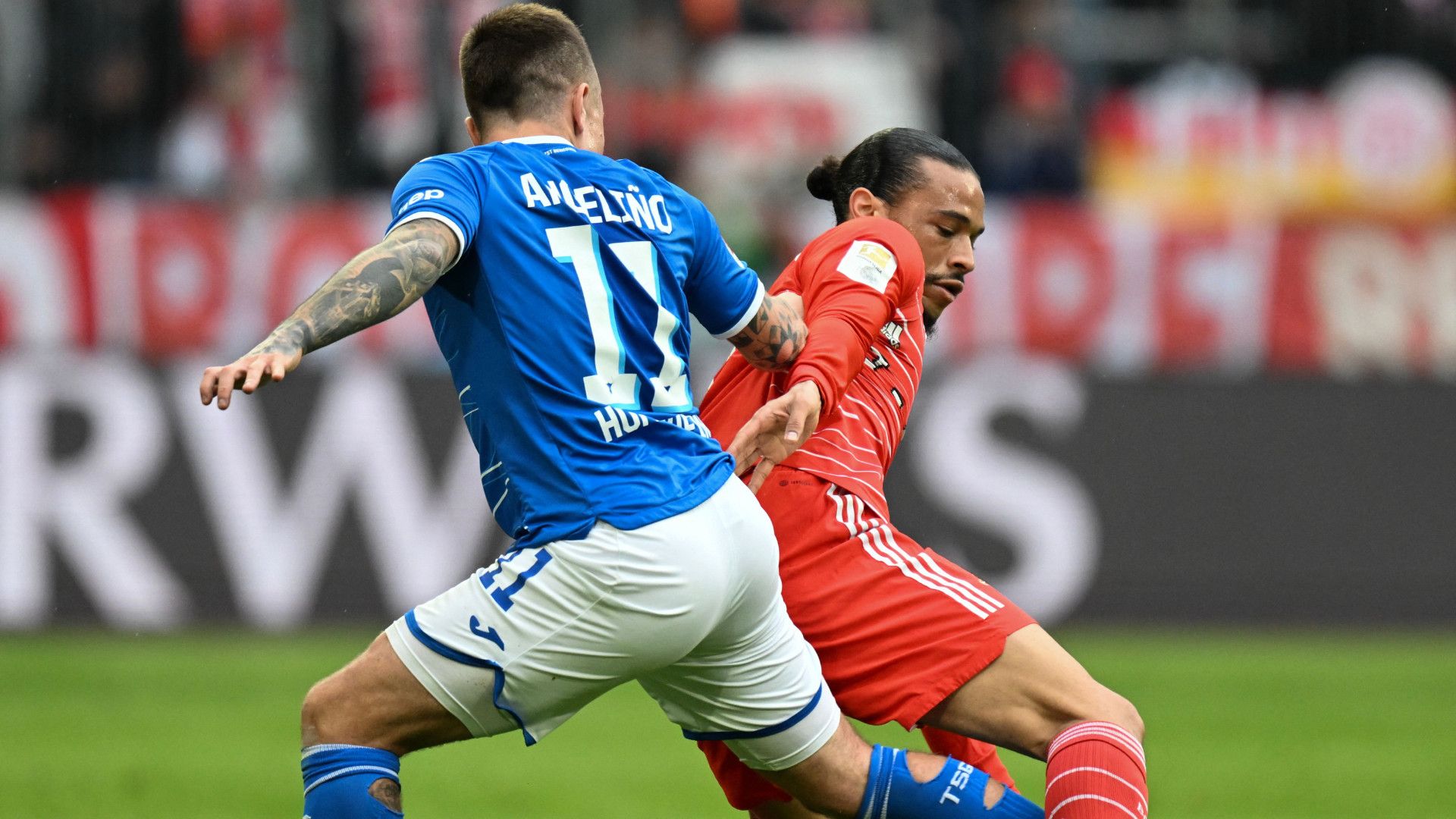 ANGELINO HOFFENHEIM LEROY SANE BAYERN MÜNCHEN BUNDESLIGA 15042023