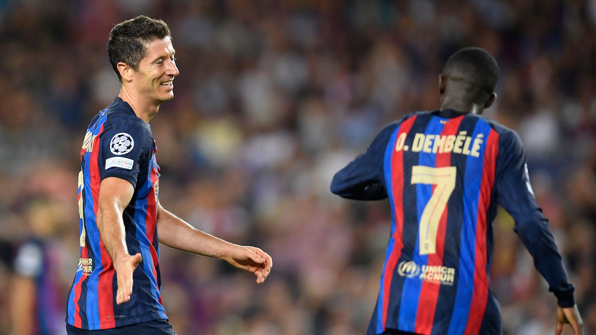 FC Barcelone Lewandowski Dembélé