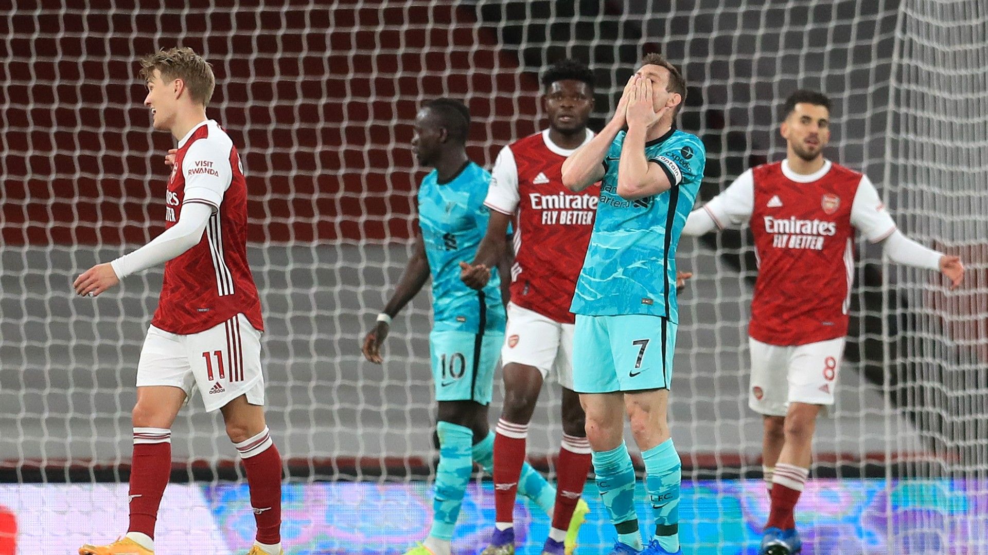 James Milner Arsenal vs Liverpool Premier League 2020-21