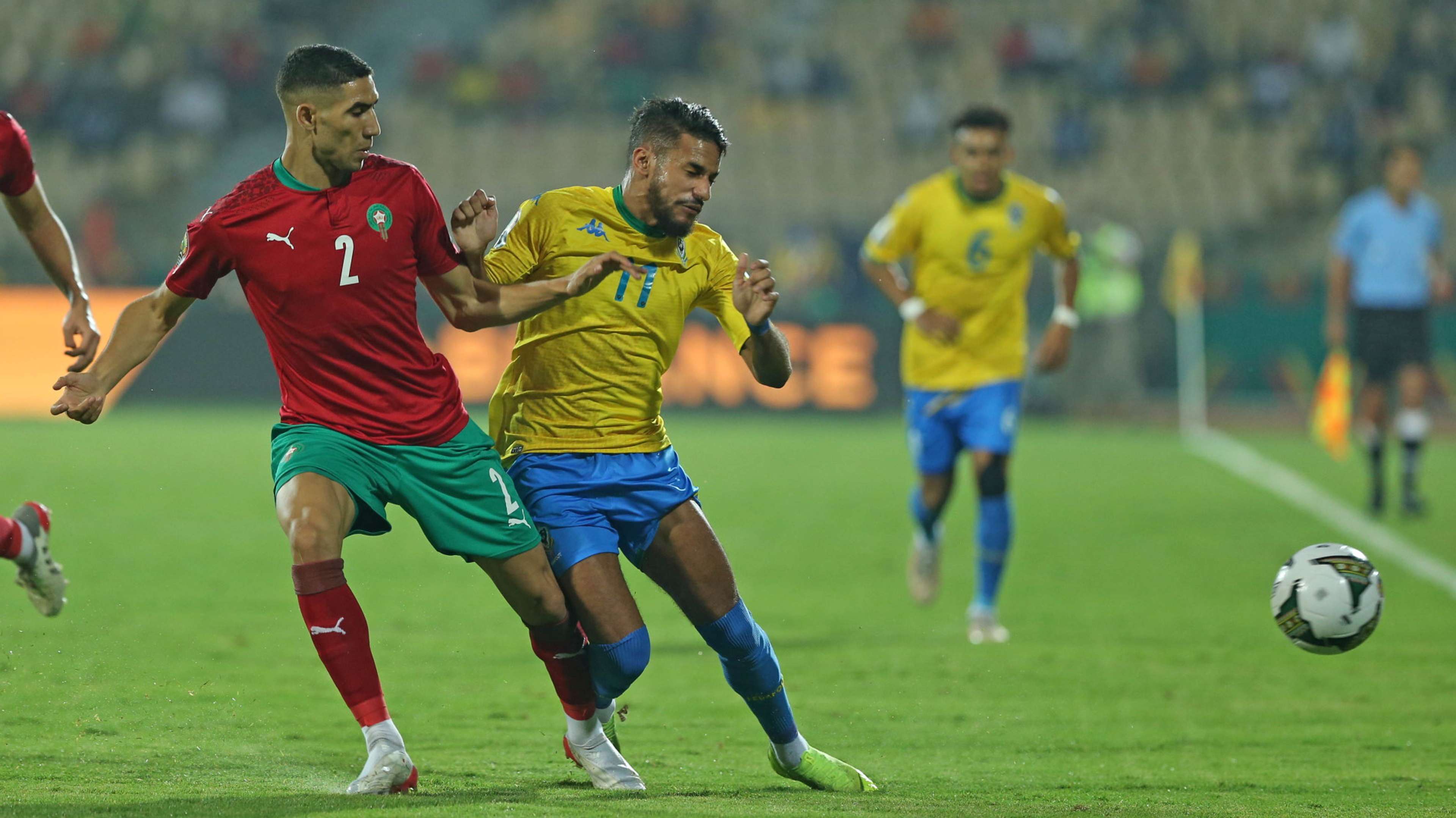 Achraf Hakimi, Jim Allevinah, Gabon vs Morocco, January 2021