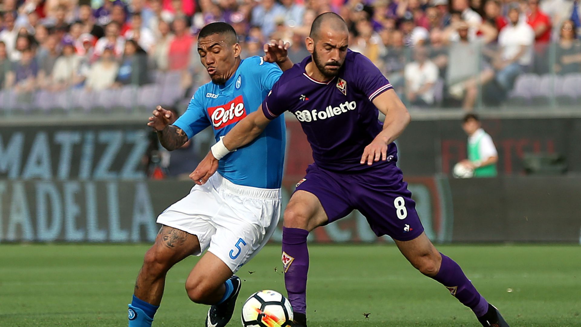 Riccardo Saponara Allan Fiorentina Napoli Serie A