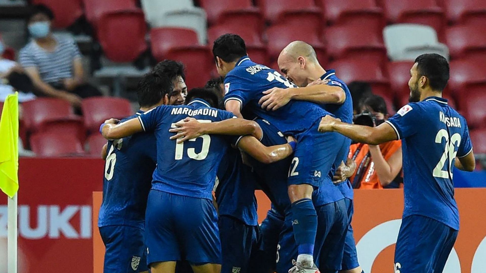 Selebrasi Thailand Piala AFF 2020