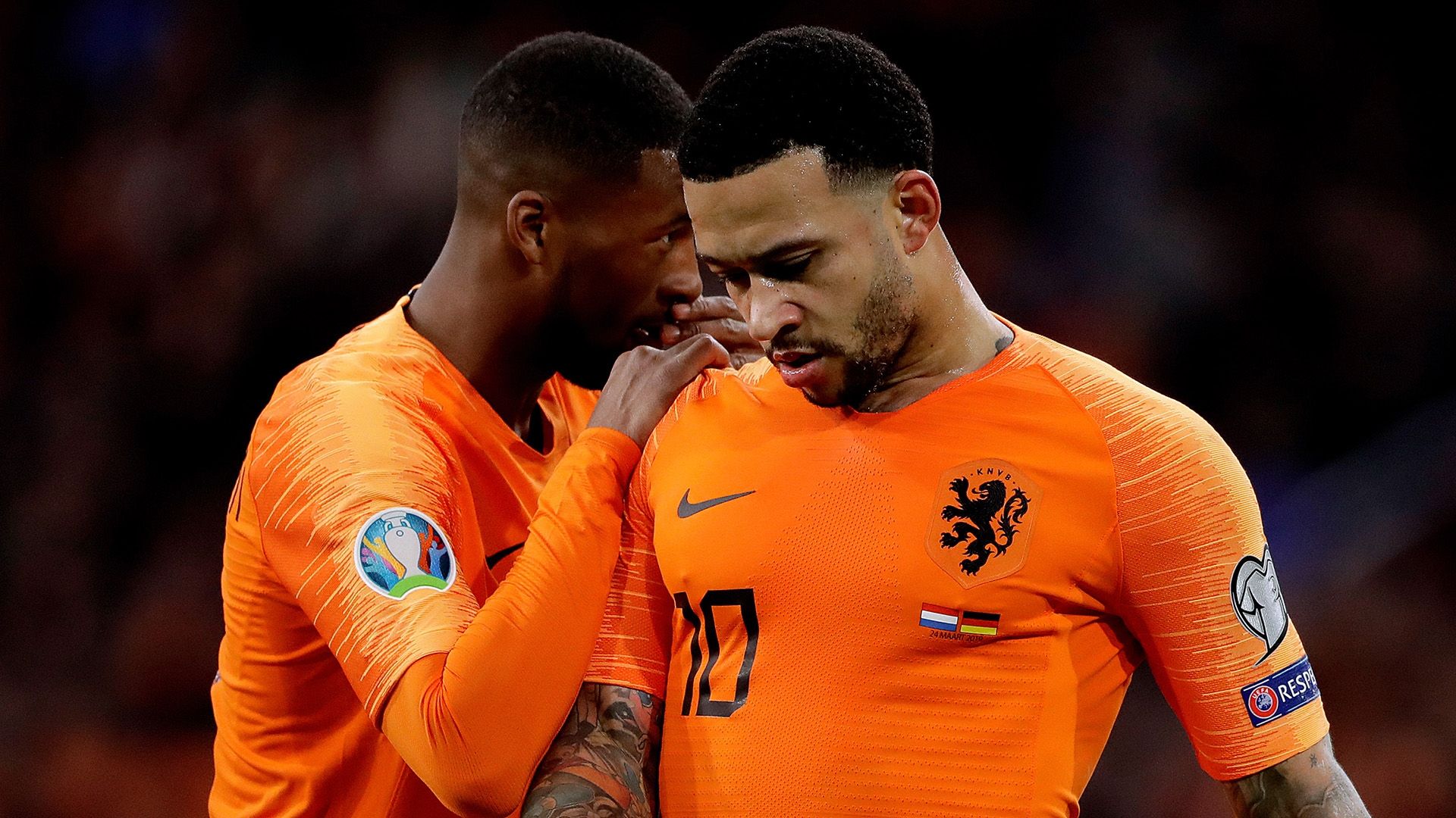 Georginio Wijnaldum Memphis Depay Netherlands