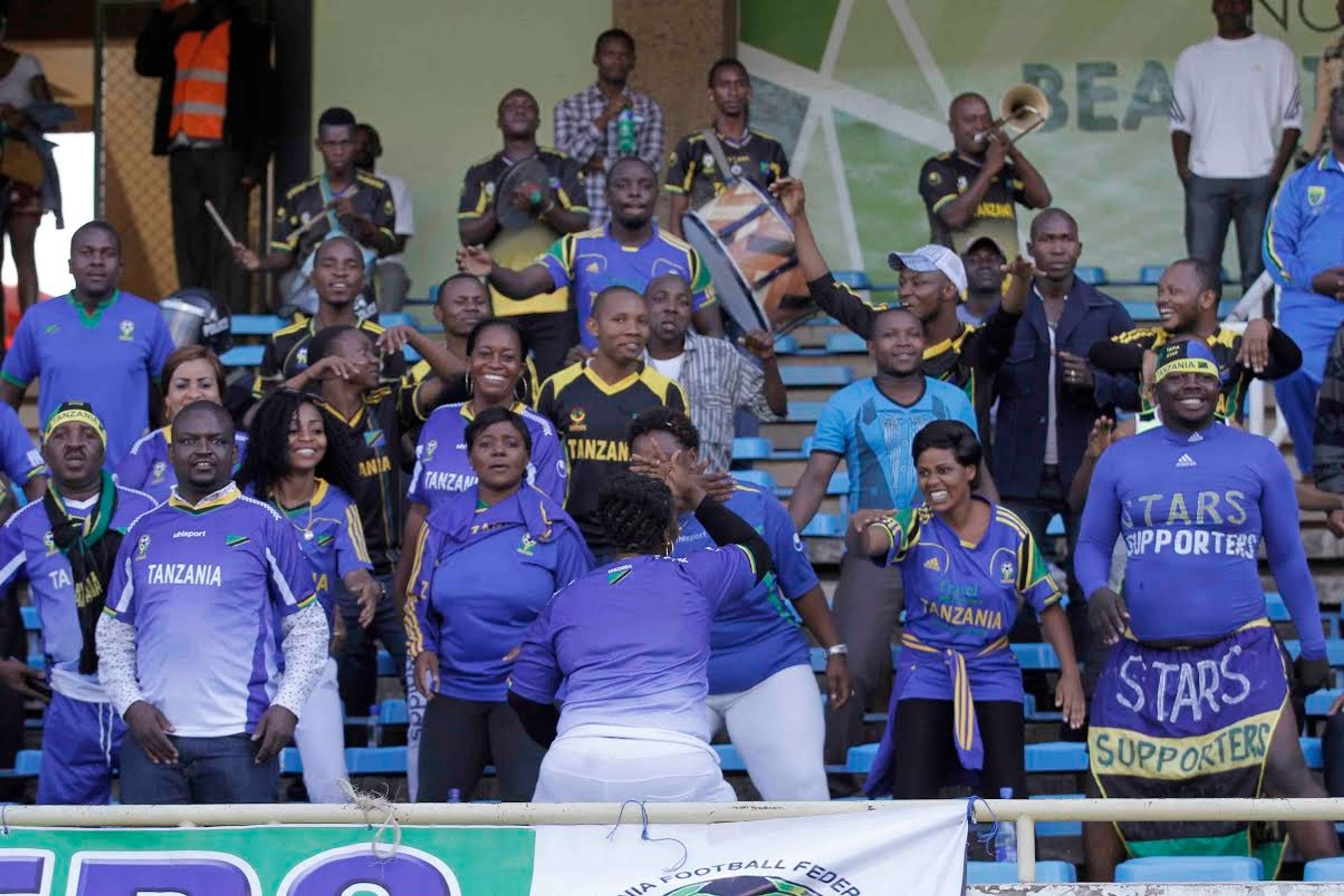 Tanzania fans rally behind their team in the friendly played at Kasarani Stadium