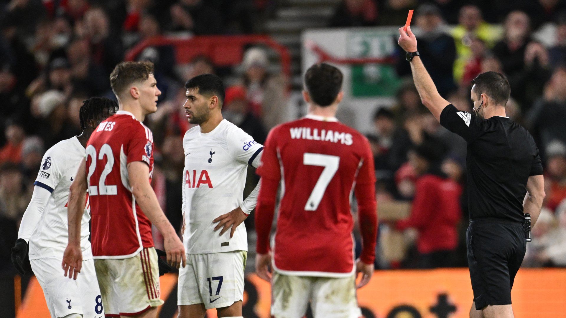 Yves Bissouma Red Card Tottenham 2023-24