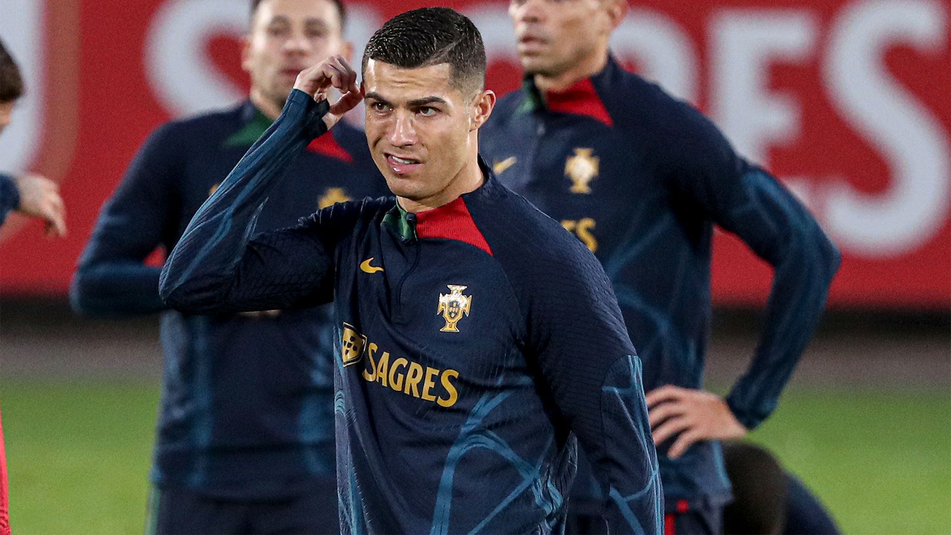 Cristiano Ronaldo pre World Cup training Portugal 2022