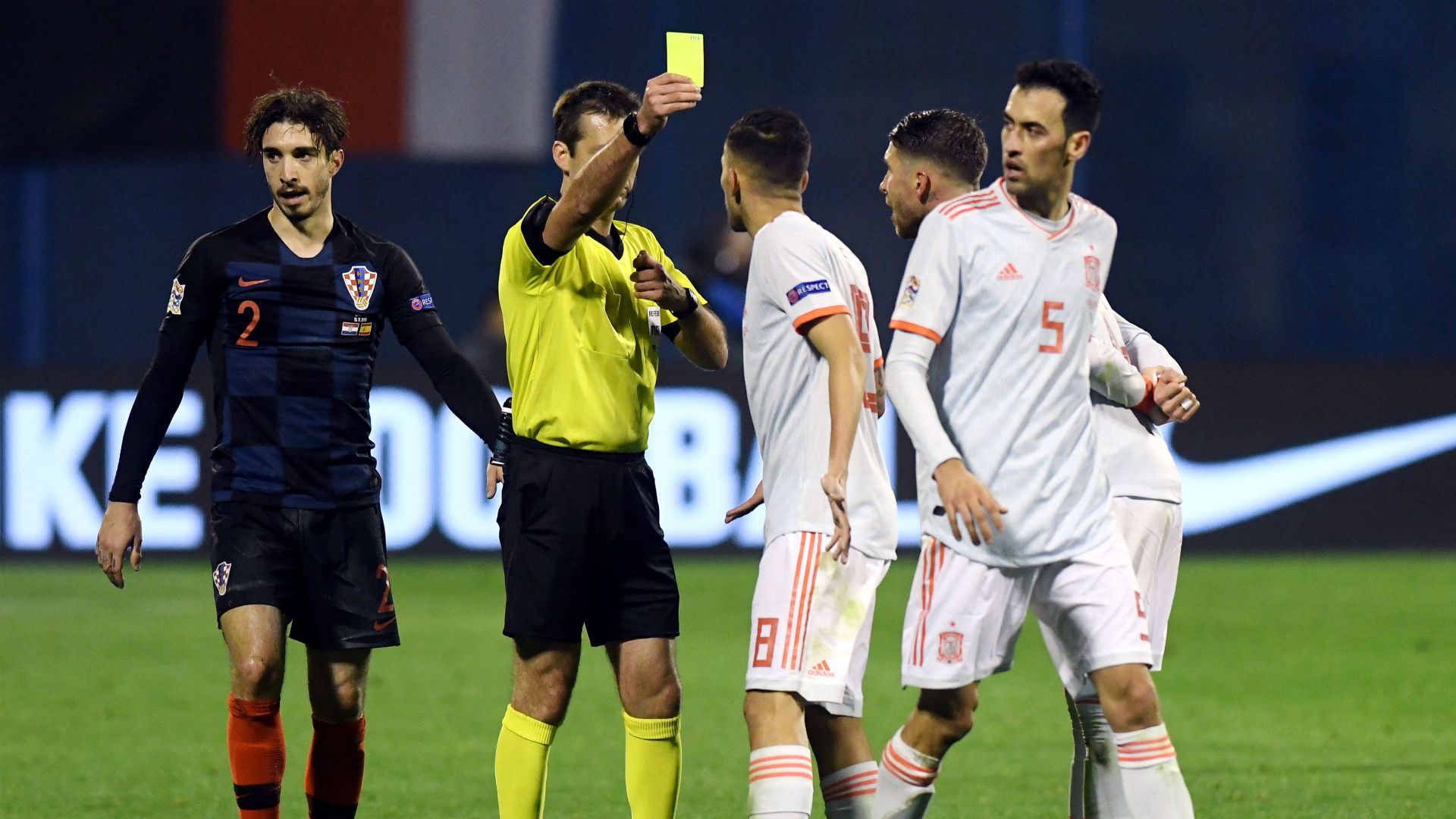 croatia spain - uefa nations league - vrsaljko busquets - 15112018