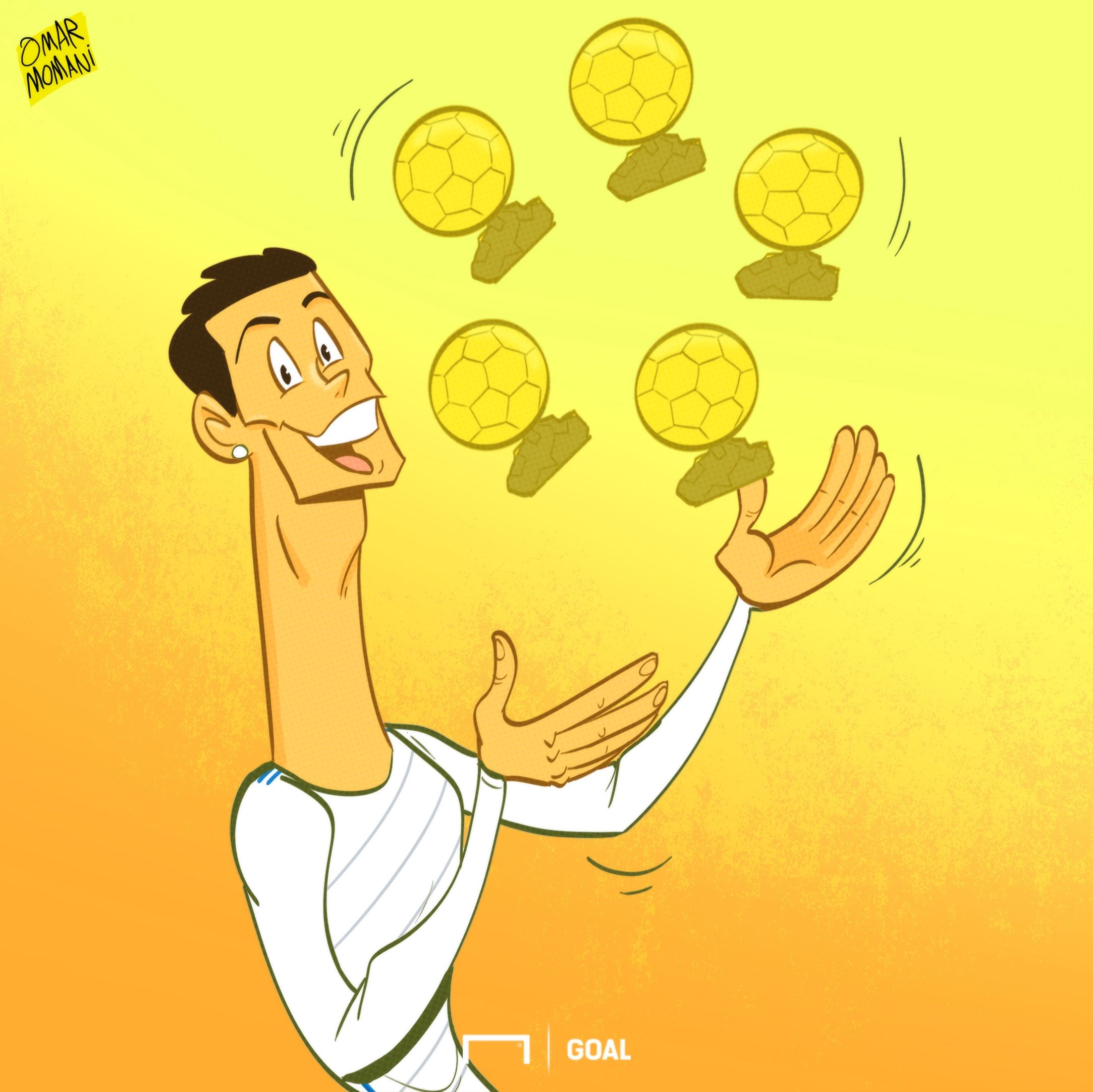cartoon of the day Ronaldo 5th Balon d'Or