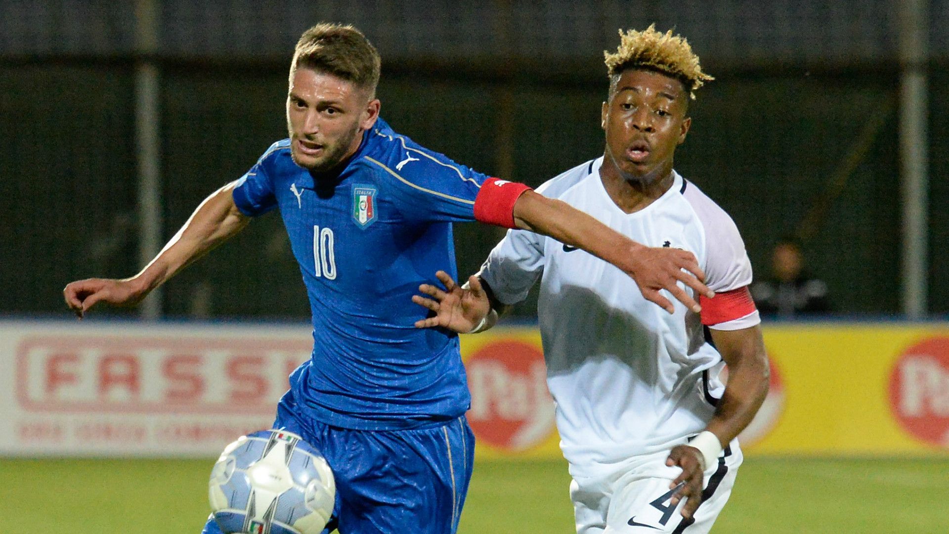 Domenico Berardi, Presnel Kompebe, Italy U21, France U21, Friendly Match, 20160602