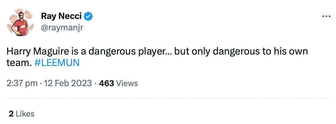 Maguire 2023 Leeds Man U